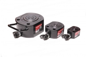 Цилиндр гидравлический двухштоковый низкопрофильный 20т (ход штоков-11/16мм, штоков-50/31мм,общий -99мм, L-57мм, 700bar) FORCEKRAFT FK-YG20D(Y20D)