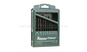Набор сверл в металлическом кассетнике 1-10 мм, 19 предметов Kamasa-Tools K 1610
