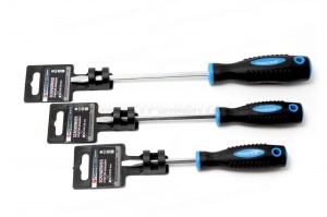 Отвертка шлицевая магнитная "Profi" S2 SL6.5х100мм, на пластиковом держателе Forsage F-70165100