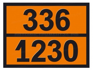 Таблица ОПАСНЫЙ ГРУЗ (рельефная) 336-1230 Метанол н/о, шт