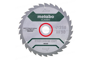 Пильн. диск PrecisionCutClassic 216x30 30WZ22°/B Metabo