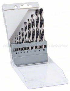 Набор сверл HSS PointTeQ 10 шт D1-10, 2608577348