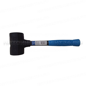 Киянок резиновый 756г, D=60mm на фибергласовой ручке с чёрной резиновой накладкой. UN-RH756