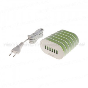 Устройство зарядное LA-6702 сетевое, с подставкой, DC100-240V -6*USB(max=7A) кабель 1,5м LDNIO /1 NEW