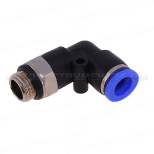 Соединитель тормозных трубок, фитинг пластиковый угловой с наружней резьбой PL-G М12х1,25 D=8мм