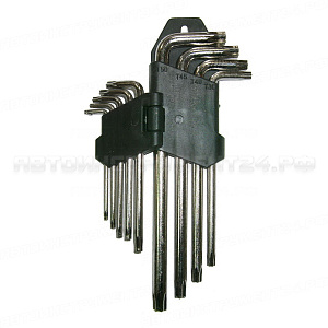 Ключи TORX Т/ТН 10-50, 9шт. FT-007 длинные 44351