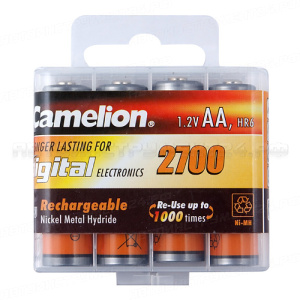 Аккумулятор AA: Ni-MH (никель-металлгидридный) 2700mAh 1,2V CAMELION /2/24