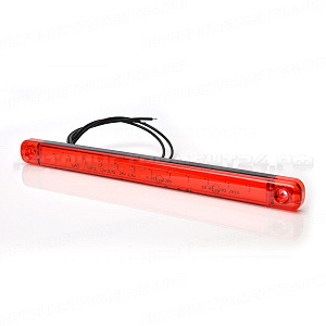 Фонарь габаритный LED 12-24V, красный (L=238мм,12-светодиодов)