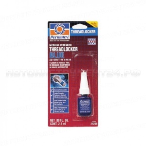 Фиксатор резьбы средней фиксации синий (6-20мм, от -54С до +150С) 2,5мл PERMATEX /1/12