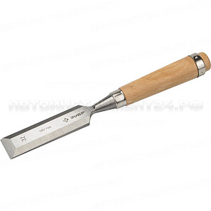 Стамеска-долото "СТ 500" с деревянной ручкой, хромованадиевая, 32мм, ЗУБР
