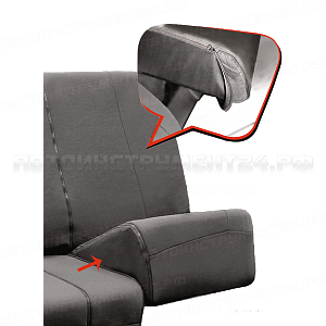 Вставки (полиэстер) для деления сидения заднего ряда (Черный)