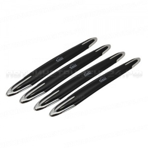 Накладки на бампер HJ-4099 BLACK 450х50мм (4шт) АВТОСТОП /1/24