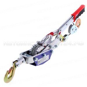 Лебёдка рычажно-храповичная с тросом 4000кг угловая