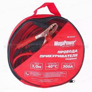 Провода для прикуривания M-40030 400A 3м (медь) в сумке MEGAPOWER /1/20 NEW