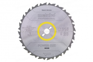 Пильный диск 315х2,8/1,8х30мм, Z=20FZ TKHS315 Metabo