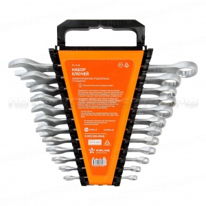 Набор ключей комбинированных 12 предм. (6, 8,10,12,13,14,15,16,17,18,19,22мм) пласт.держат. AIRLINE, AT-12-46