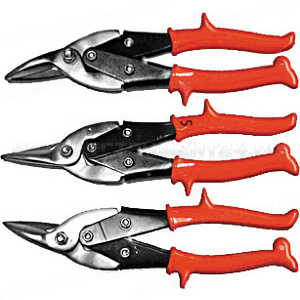 Ножницы по жести "Aviation" усиленные CrV Профи, пластиковые ручки, левые 250 мм
