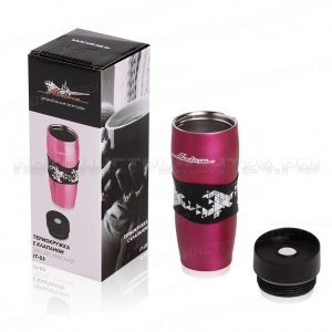 Термокружка с клапаном, 380 мл., красная AIRLINE, IT-03