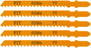 Полотна для э/лобзика по дереву, европ.хвостовик, усиленная сталь 65 Мп, 5 шт., 7 ТPI