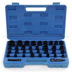 Набор ударных головок 1/2" и 3/8" 35 предметов (8-1"метрич и дюйм)