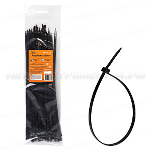 Стяжки (хомуты) кабельные 3,6*300 мм, пластиковые, черные, 100 шт. AIRLINE, ACT-N-26