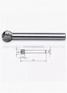 Бор-фреза сферическая 10мм Krino 2600100510