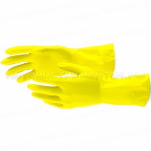 Перчатки хозяйственные, латексные, XL. СИБРТЕХ