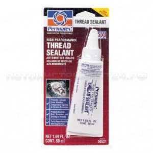 Герметик резьбовых соединений для трубопроводов высокого давления с тефлоном белый (от -54С до +149С) 50мл PERMATEX /1/6