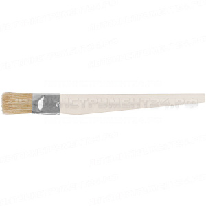 Кисть узкая, натуральная светлая щетина, деревянная ручка 30 мм