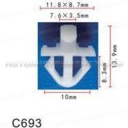 Клипса для крепления внутренней обшивки а/м GM пластиковая (100шт/уп.) Forsage клипса F-C693( GM )
