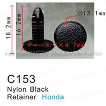 Клипса для крепления внутренней обшивки а/м Хендай/ Хонда пластиковая (100шт/уп.) Forsage клипса C0153(C153)(Hyundai)/Honda)