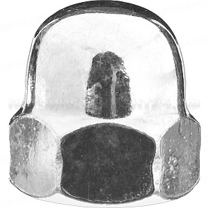Гайка колпачковая DIN 1587, M12, 2 шт, оцинкованная, ЗУБР