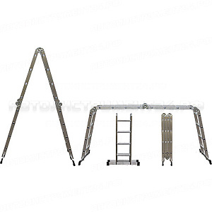 Лестница-трансформер алюминиевая, 4 секции х 4 ступени, вес 11,7 кг