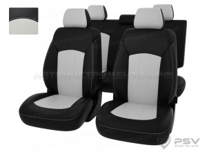Чехлы Hyundai i40 2011 черно-белая экокожа "Оригинал"