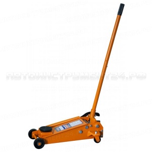 Домкрат подкатной гаражный с подъемной педалью, 3,5 т. 135-483 мм.