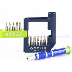 Отвёртка для точных работ с набором бит, 21 шт, CrV. СИБРТЕХ