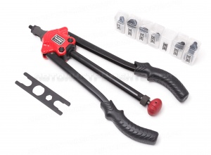 Заклепочник двуручный резьбовой усиленный с механизмом быстрого извлечения резьбового адаптера (L - 360мм, резьбовые адаптеры - м3, м4, м5,м6,м8,м10) Forsage F-01J0118