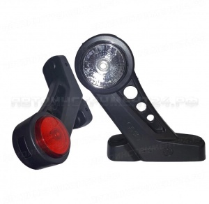 Фонарь габаритный LED красный-прозрачный 130мм 12В/24В (КОМПЛЕКТ)