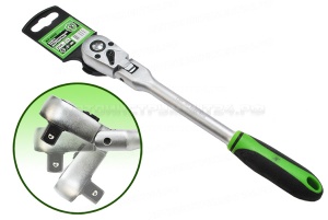 Ключ трещоточный шарнирный с переключателем 1/2" L=250мм 72 зуба