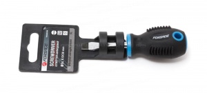 Отвертка шлицевая магнитная "Profi" S2 SL5.5х30мм, на пластиковом держателе Forsage F-70355030