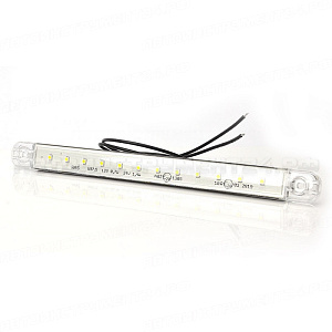 Фонарь габаритный LED 12-24V, белый (L=238мм,12-светодиодов)