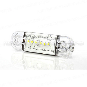 Фонарь габаритный LED 12-30V, MINI, белый (L=80мм, 6-светодиодов)