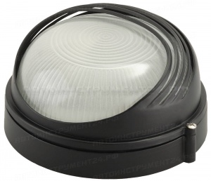 Светильник уличный СВЕТОЗАР влагозащищенный с верхним декоративным кожухом, цвет черный, 60Вт
