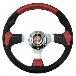 Рулевое колесо CL-583 RED 320мм кожа D1 TECHNIK /1/10 OLD