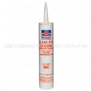 Герметик универсальный "RTV" силиконовый прозрачный (от -62С до +204С, картридж) 311гр PERMATEX /1/12