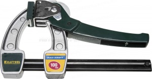 Струбцина KRAFTOOL, рычажная, быстрозажимная, тип "F", 75х100 мм