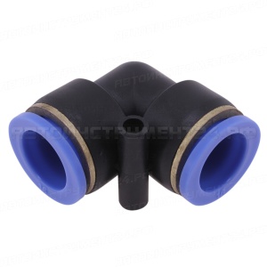 Соединитель тормозных трубок ПВХ, фитинг пластиковый L-образный (угловой) PUL D=16 мм