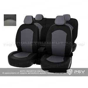 Чехлы Honda CR-V IV 2012 черно-серая экокожа "Оригинал"