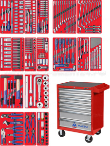 Набор инструментов ";ЭКСПЕРТ"; в красной тележке, 323 предмета МАСТАК 52-07323R