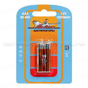 Батарейки AAA HR03 аккумулятор Ni-Mh 1200 mAh 2шт. AIRLINE, AAA-12-02